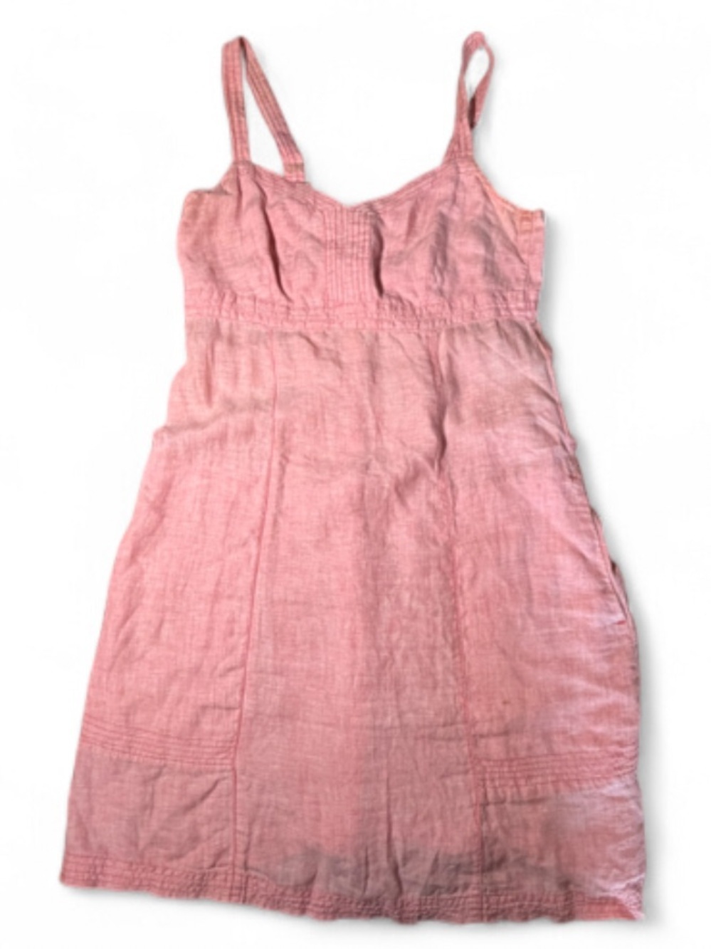 Horny Toad Pink Linen Sleeveless Dress Small Beach Vacation Boho - Picture 2 of 6
